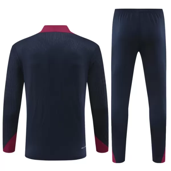 Conjunto de Moletom de Treino Inglaterra Homem Quarto-Zíper 2024/25 Preta