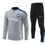 Conjunto de Moletom de Treino Inter Milan Criança Quarto-Zíper 2024/25 Cinza