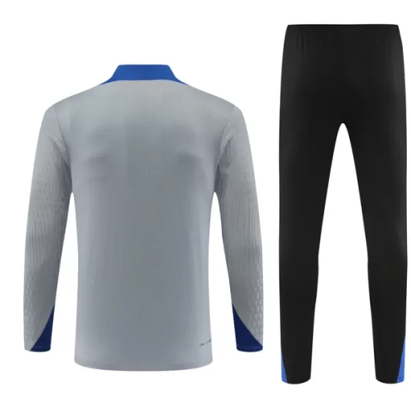 Conjunto de Moletom de Treino Inter Milan Homem Quarto-Zíper 2024/25 Cinza