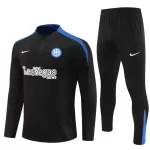 Conjunto de Moletom de Treino Inter Milan Homem Quarto-Zíper 2024/25 Preta