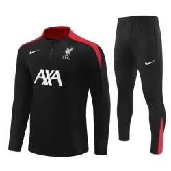 Conjunto de Moletom de Treino Liverpool Criança Quarto-Zíper 2024/25 Preta Conjunto de Moletom de Treino Liverpool Criança Quarto-Zíper 2024/25 Preta