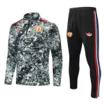 Conjunto de Moletom de Treino Manchester United Homem Quarto-Zíper 2024/25 Verde