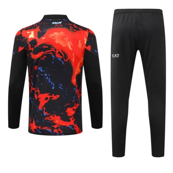 Conjunto de Moletom de Treino Napoli Homem Quarto-Zíper 2024/25 Vermelha