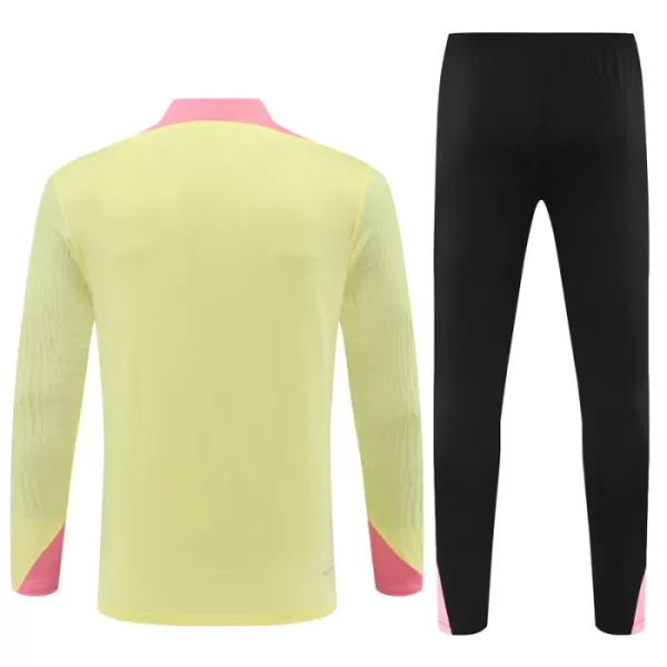 Conjunto de Moletom de Treino Paris Saint-Germain Criança Quarto-Zíper 2024/25 Amarela