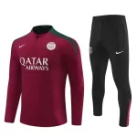 Conjunto de Moletom de Treino Paris Saint-Germain Homem Quarto-Zíper 2024/25 Vermelha