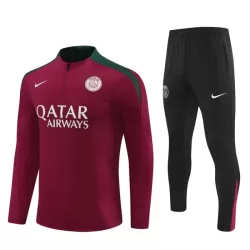 Conjunto de Moletom de Treino Paris Saint-Germain Homem Quarto-Zíper 2024/25 Vermelha