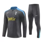 Conjunto de Moletom de Treino Tottenham Hotspur Homem Quarto-Zíper 2024/25 Preta