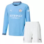 Camisola Manga Comprida Manchester City Criança Equipamento 1ª 2024/25