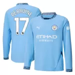 Camisola Manga Comprida Manchester City De Bruyne 17 Homem Equipamento 1ª 2024/25