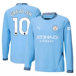 Camisola Manga Comprida Manchester City Grealish 10 Homem Equipamento 1ª 2024/25 Camisola Manga Comprida Manchester City Grealish 10 Homem Equipamento 1ª 2024/25