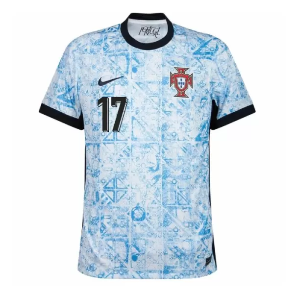 Camisola Portugal R. Leao 17 Homem Equipamento 2ª Euro 2024