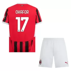 Camisola AC Milan Okafor 17 Criança Equipamento 1ª 2024/25 Camisola AC Milan Okafor 17 Criança Equipamento 1ª 2024/25