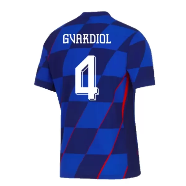 Camisola Croácia Gvardiol 4 Criança Equipamento 2ª Euro 2024