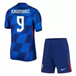 Camisola Croácia Kramaric 9 Criança Equipamento 2ª Euro 2024