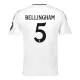 Camisola Real Madrid Bellingham 5 Criança Equipamento 1ª 2024/25