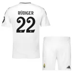 Camisola Real Madrid Rudiger 22 Criança Equipamento 1ª 2024/25