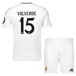 Camisola Real Madrid Valverde 15 Criança Equipamento 1ª 2024/25 Camisola Real Madrid Valverde 15 Criança Equipamento 1ª 2024/25