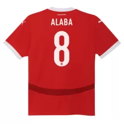 Camisola Áustria Alaba 8 Homem Equipamento 1ª Euro 2024 Camisola Áustria Alaba 8 Homem Equipamento 1ª Euro 2024