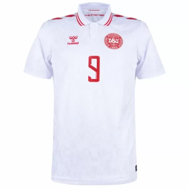 Camisola Dinamarca Højlund 9 Homem Equipamento 1ª Euro 2024