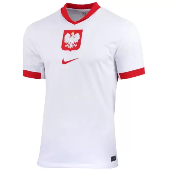 Camisola Polônia Lewandowski 9 Homem Equipamento 1ª Euro 2024