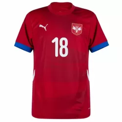Camisola Sérvia Vlahovic 18 Homem Equipamento 1ª Euro 2024