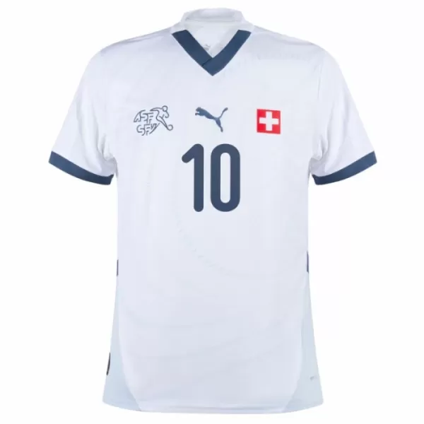 Camisola Suíça Xhaka 10 Homem Equipamento 2ª Euro 2024