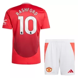 Camisola Manchester United Rashford 10 Criança Equipamento 1ª 2024/25 Camisola Manchester United Rashford 10 Criança Equipamento 1ª 2024/25