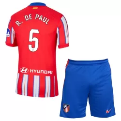 Camisola Atlético Madrid R. De Paul 5 Criança Equipamento 1ª 2024/25 Camisola Atlético Madrid R. De Paul 5 Criança Equipamento 1ª 2024/25