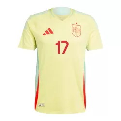 Camisola Espanha Williams JR 17 Criança Equipamento 2ª Euro 2024