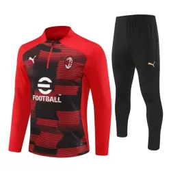 Conjunto de Moletom de Treino AC Milan Homem Quarto-Zíper 2024/25 Vermelha Conjunto de Moletom de Treino AC Milan Homem Quarto-Zíper 2024/25 Vermelha