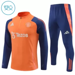 Conjunto de Moletom de Treino Manchester United Criança Quarto-Zíper 2024/25 Laranja Conjunto de Moletom de Treino Manchester United Criança Quarto-Zíper 2024/25 Laranja
