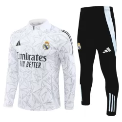 Conjunto de Moletom de Treino Real Madrid Homem Quarto-Zíper 2024/25 Branca Conjunto de Moletom de Treino Real Madrid Homem Quarto-Zíper 2024/25 Branca