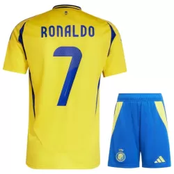 Camisola Al Nassr Ronaldo 7 Criança Equipamento 1ª 2024/25 Camisola Al Nassr Ronaldo 7 Criança Equipamento 1ª 2024/25