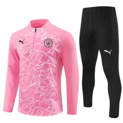 Conjunto de Moletom de Treino Manchester City Homem Quarto-Zíper 2024/25 Rosa Conjunto de Moletom de Treino Manchester City Homem Quarto-Zíper 2024/25 Rosa