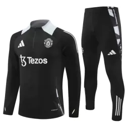 Conjunto de Moletom de Treino Manchester United Homem Quarto-Zíper 2024/25 Preta Conjunto de Moletom de Treino Manchester United Homem Quarto-Zíper 2024/25 Preta