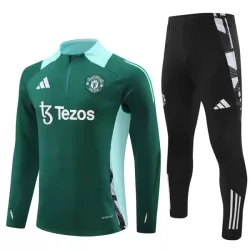 Conjunto de Moletom de Treino Manchester United Homem Quarto-Zíper 2024/25 Verde Conjunto de Moletom de Treino Manchester United Homem Quarto-Zíper 2024/25 Verde