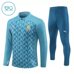 Conjunto de Moletom de Treino Olympique Marseille Criança Quarto-Zíper 2024/25 Azul Conjunto de Moletom de Treino Olympique Marseille Criança Quarto-Zíper 2024/25 Azul
