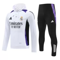 Capuz Conjunto de Moletom de Treino Real Madrid Homem 2024/25 Branca Capuz Conjunto de Moletom de Treino Real Madrid Homem 2024/25 Branca
