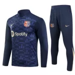 Conjunto de Moletom de Treino Barcelona Homem Quarto-Zíper 2024/25 Navy