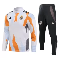Conjunto de Moletom de Treino Real Madrid Homem Quarto-Zíper 2024/25 Branca Conjunto de Moletom de Treino Real Madrid Homem Quarto-Zíper 2024/25 Branca