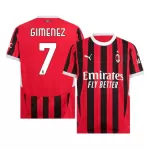 Camisola AC Milan Gimenez 7 Homem Equipamento 1ª 2024/25