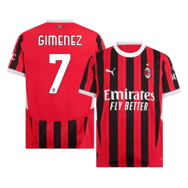 Camisola AC Milan Gimenez 7 Homem Equipamento 1ª 2024/25 Camisola AC Milan Gimenez 7 Homem Equipamento 1ª 2024/25