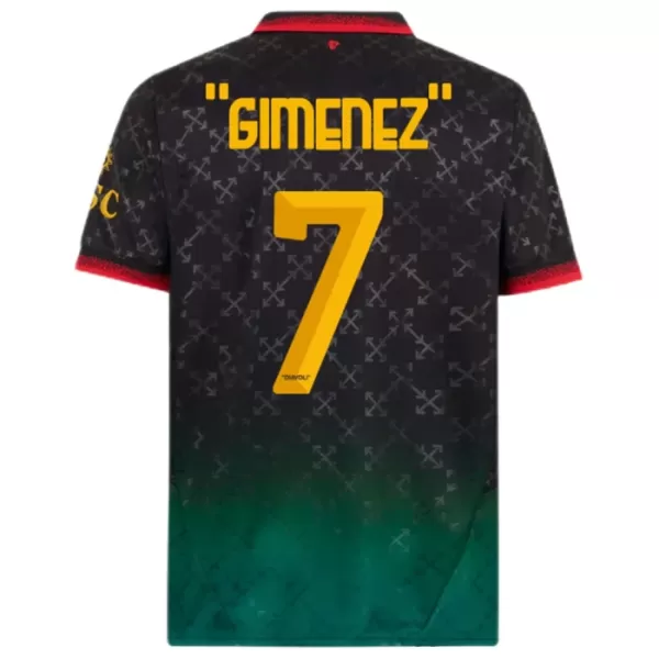 Camisola AC Milan Gimenez 7 Homem Equipamento 4ª 2024/25 Camisola AC Milan Gimenez 7 Homem Equipamento 4ª 2024/25