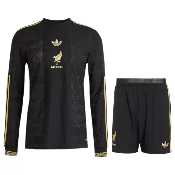 Camisola Manga Comprida México Criança 2024/25 Preta - Especial Camisola Manga Comprida México Criança 2024/25 Preta - Especial