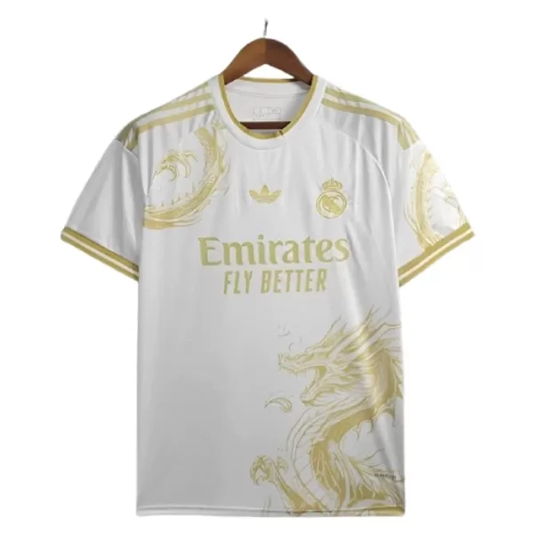 Camisola Real Madrid Dragon Homem 2024/25 Branca - Especial Camisola Real Madrid Dragon Homem 2024/25 Branca - Especial
