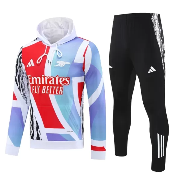 Capuz Conjunto de Moletom de Treino Arsenal Homem 2024/25 Branca Capuz Conjunto de Moletom de Treino Arsenal Homem 2024/25 Branca