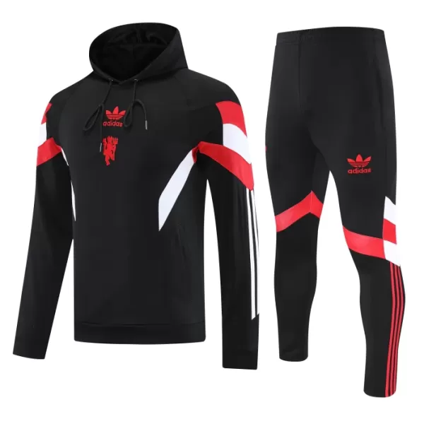 Capuz Conjunto de Moletom de Treino Manchester United Homem 2024/25 Preta