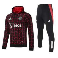 Capuz Conjunto de Moletom de Treino Manchester United Homem 2024/25 Vermelha
