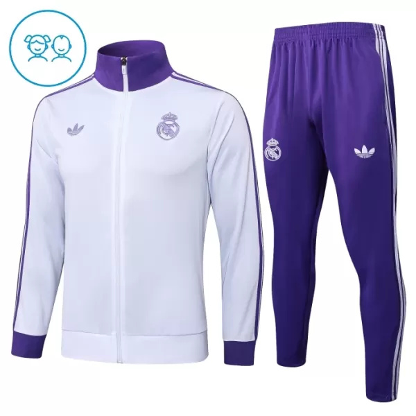 Casaco de Treino Conjunto Real Madrid Criança 2024/25 Branca