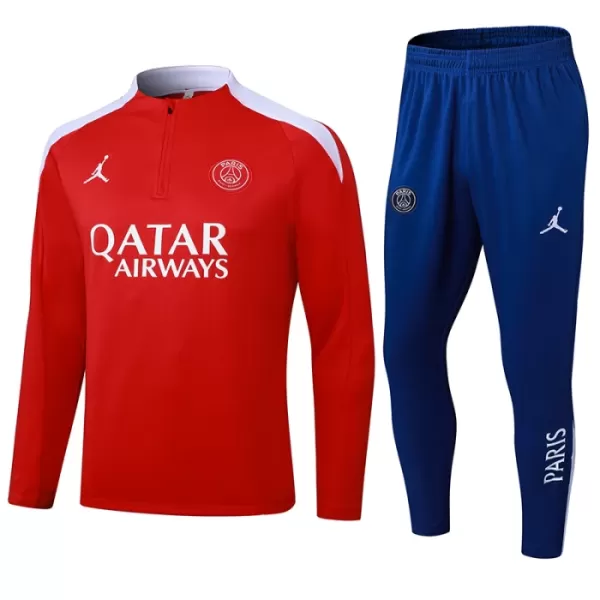 Conjunto de Moletom de Treino Paris Saint-Germain Homem Quarto-Zíper 2024/25 Vermelha Conjunto de Moletom de Treino Paris Saint-Germain Homem Quarto-Zíper 2024/25 Vermelha